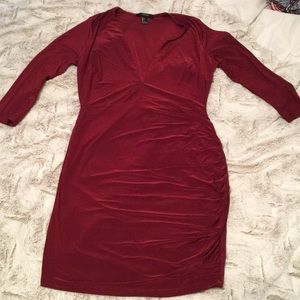 Burgundy mini dress